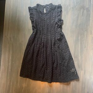 Madewell Black Eyelet Mini Dress